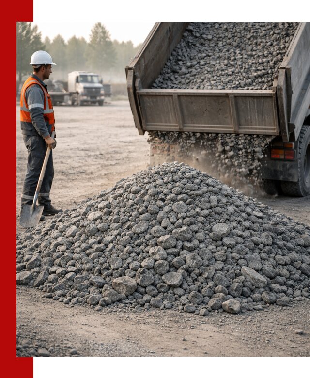 Гранитный щебень фракции 100–201 для строительства в Уфе