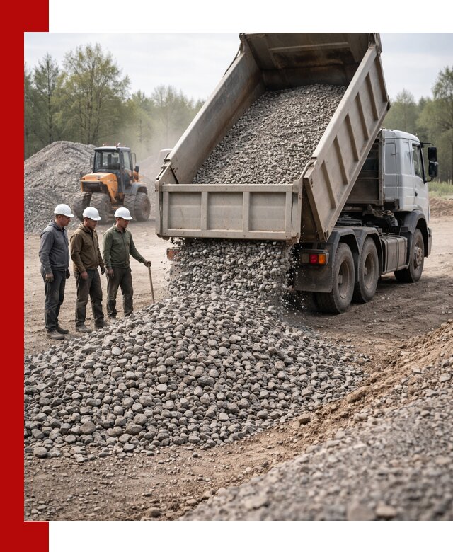 Доставка гравийного щебня фракции 70-120 в Уфе