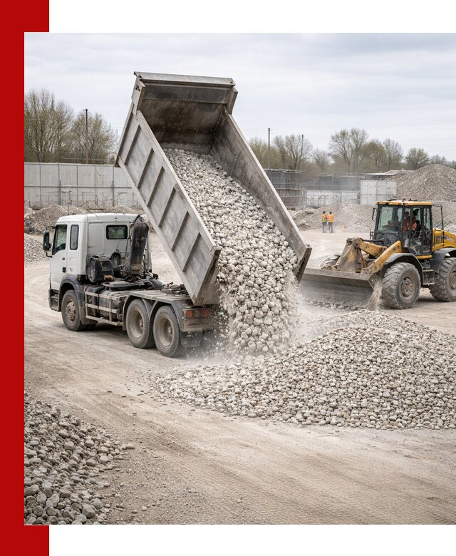 Доставка и продажа известнякового щебня в Уфе