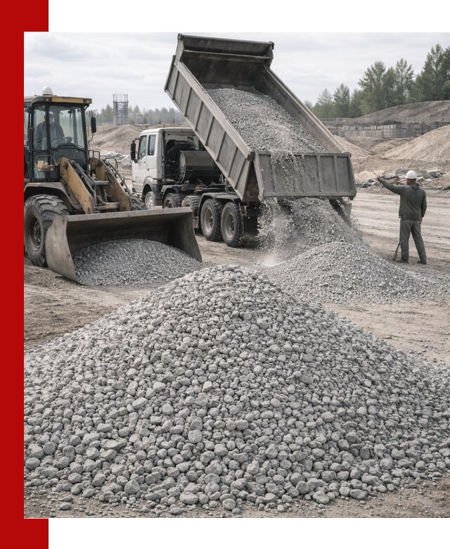 Доставка известнякового щебня фр. 5–20 в Уфе