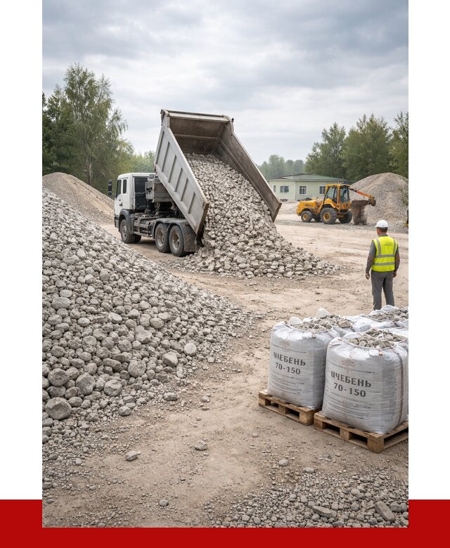 Известняковый щебень фракция 70-150 в Уфе от 1284 р. | ПРОНЕРУДУфа