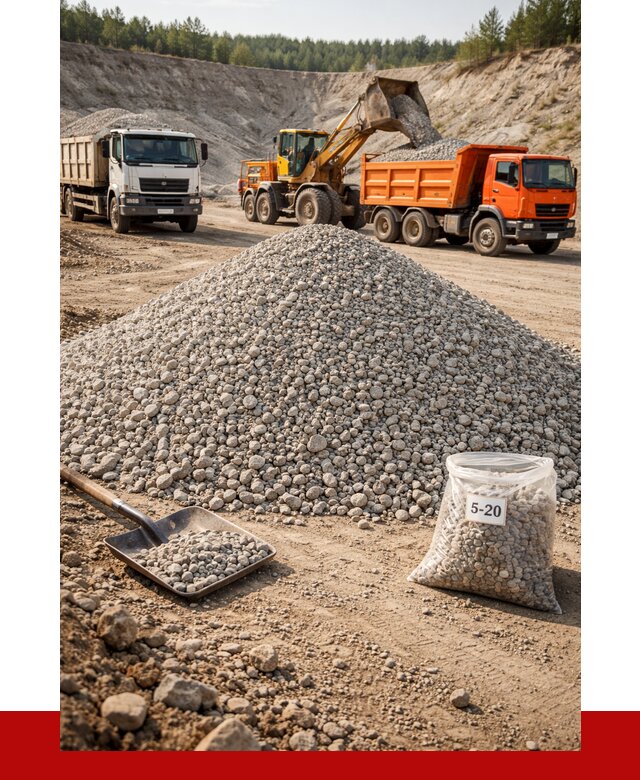 Доломитовый щебень фр. 5-20 в Уфе от 4316 р. | ПРОНЕРУДУфа