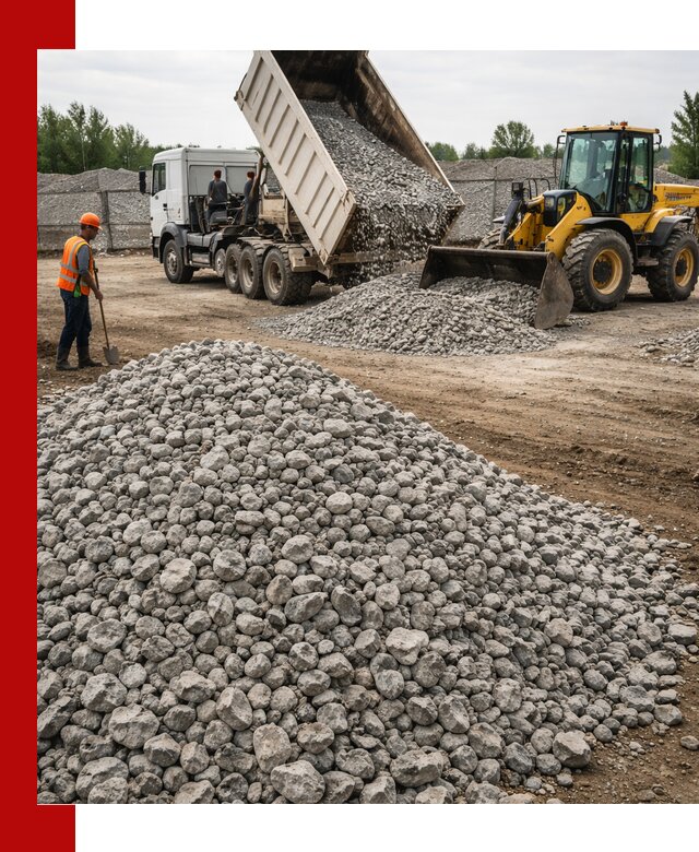 Доставка бетонного щебня фракции 40-70 в Уфе