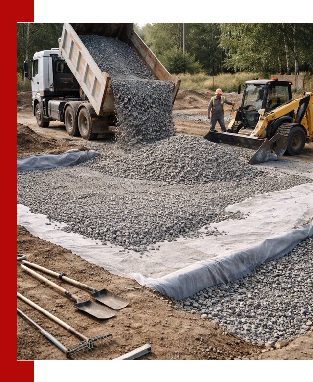 Щебень для фундамента с доставкой в Уфе