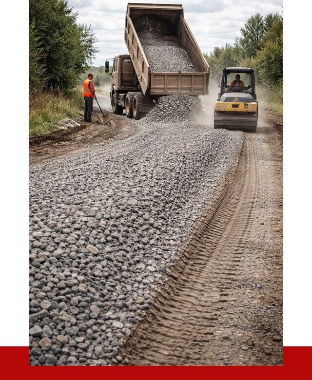 Щебень для отсыпки дороги в Уфе от 2774 р. ПРОНЕРУДУфа