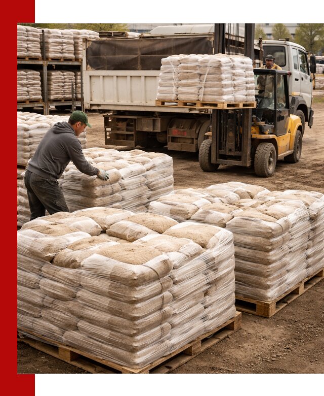 Карьерный песок в мешках с доставкой в Уфе