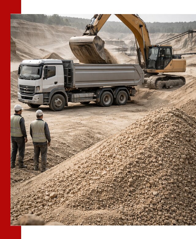 Карьерный крупнозернистый песок с доставкой в Уфе