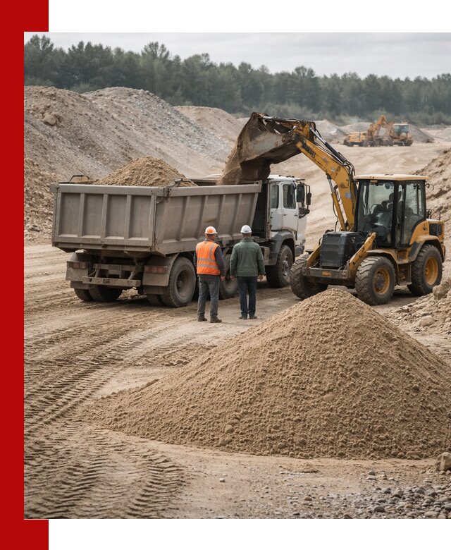 Карьерный среднезернистый песок с доставкой в Уфе