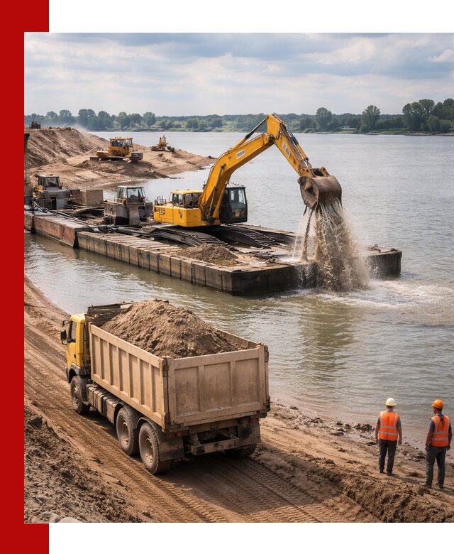 Намывной песок с доставкой в Уфе оптом и в розницу