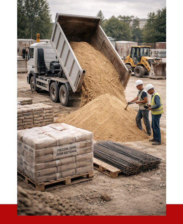 Песок для бетона в Уфе от 2569 р. с доставкой, ПРОНЕРУДУфа