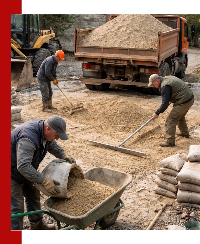 Поставка песка для стяжки в Уфе с быстрой доставкой