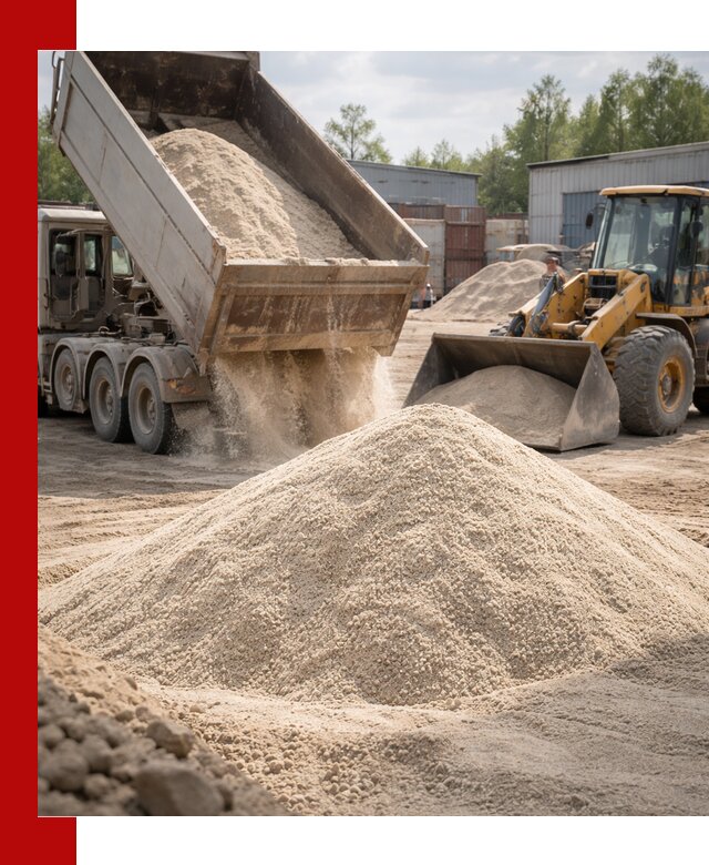 Кварцевый песок с доставкой в Уфе для строительных работ