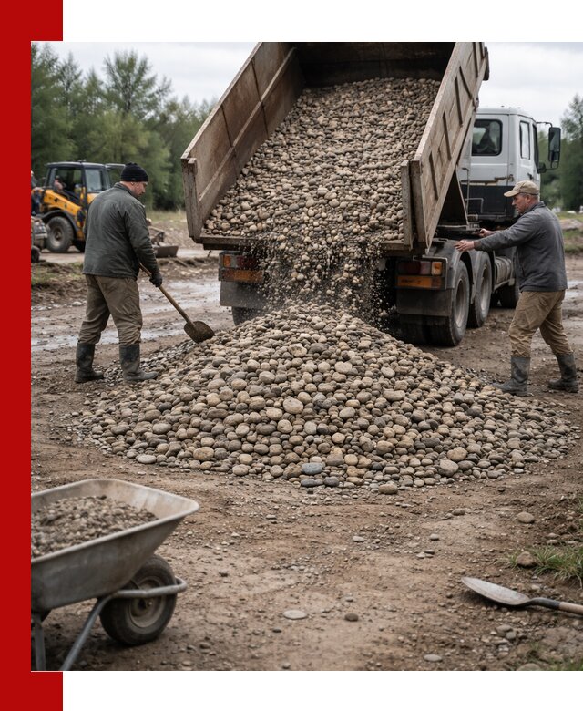 Доставка гальки речной оптом и в розницу в Уфе
