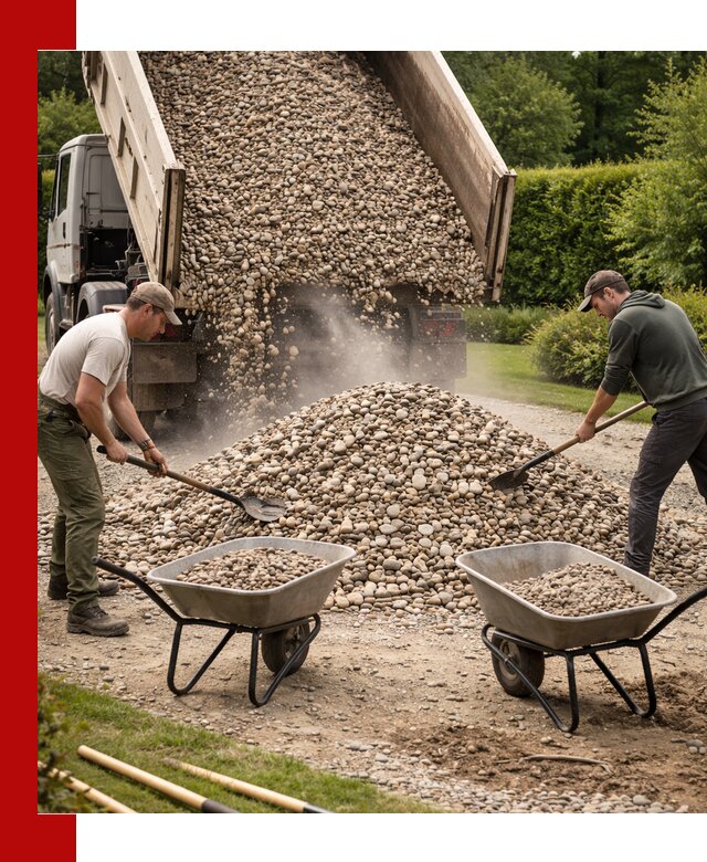 Доставка и продажа декоративной гальки в Уфе