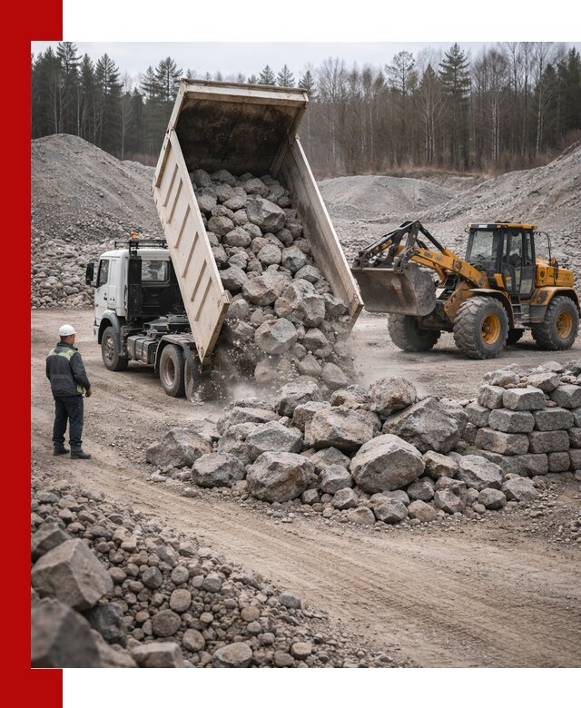 Доставка и продажа бутового гранитного камня в Уфе