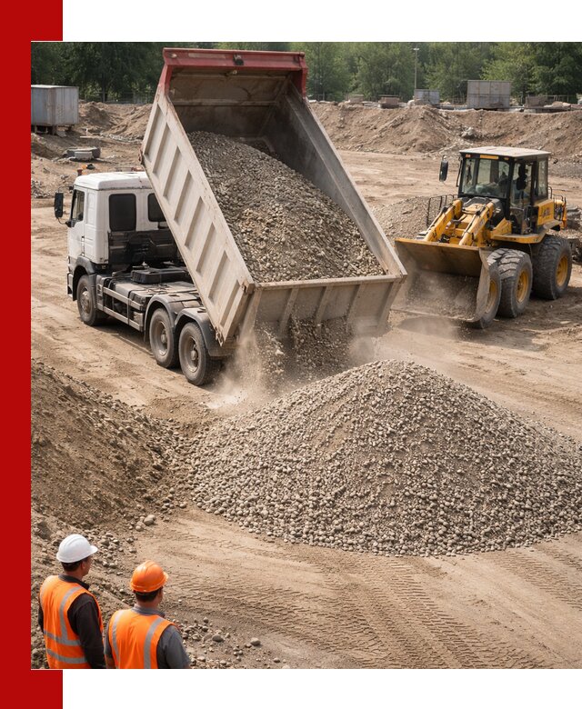 Щебень с песком (ЩГПС С2) с доставкой в Уфе