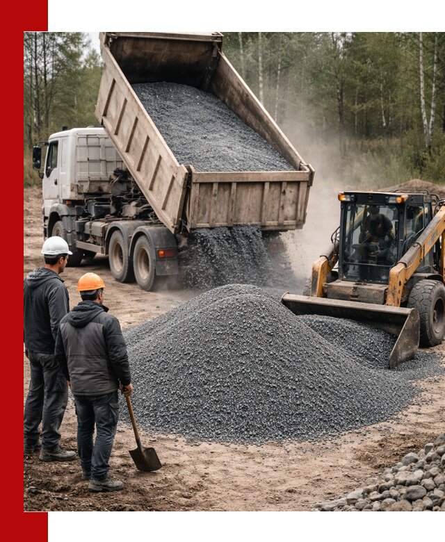 Гранитный отсев 0-5 с доставкой и разгрузкой в Уфе