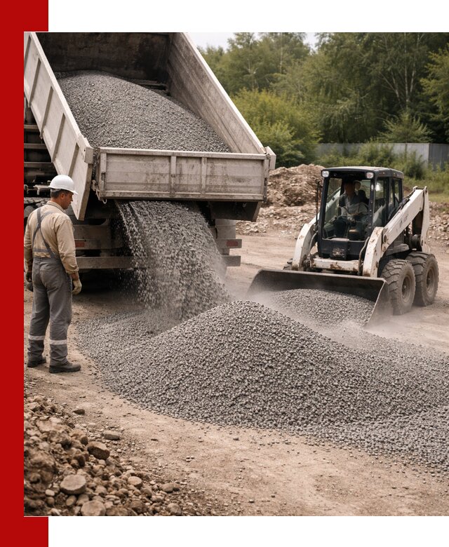 Доставка гравийного отсева 0-5 в Уфе оптом и в розницу