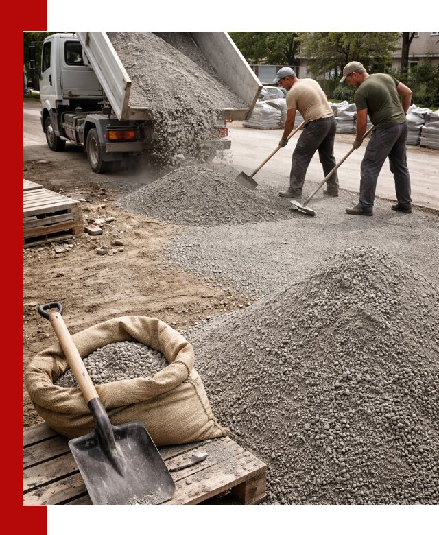 Отсев для тротуарной плитки в Уфе — доставка и укладка