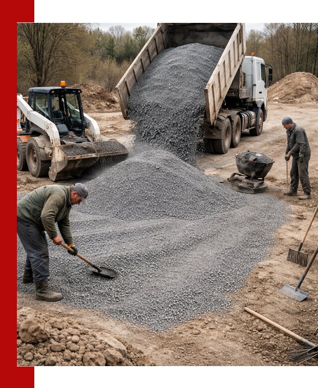 Отсев для подсыпки в Уфе — доставка и подсыпка на участок