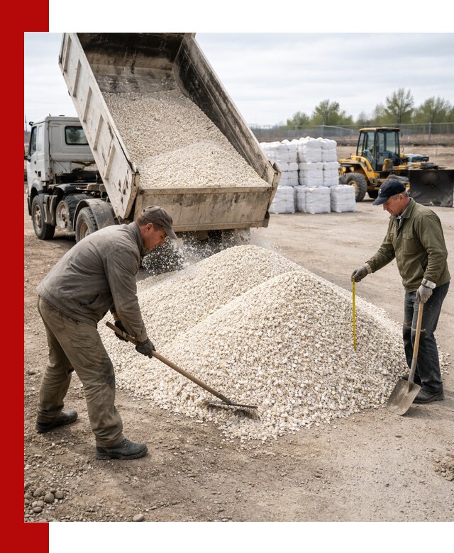 Мраморная крошка с доставкой и разгрузкой в Уфе