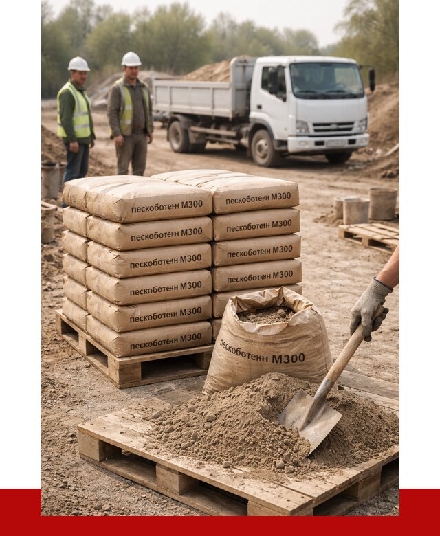 Пескобетон М300 в Уфе с доставкой от 4778 р. за куб | ПРОНЕРУДУфа