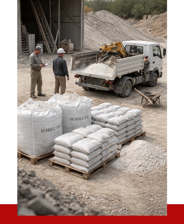 Известь строительная в Уфе с доставкой от 4316 р. | ПРОНЕРУДУфа
