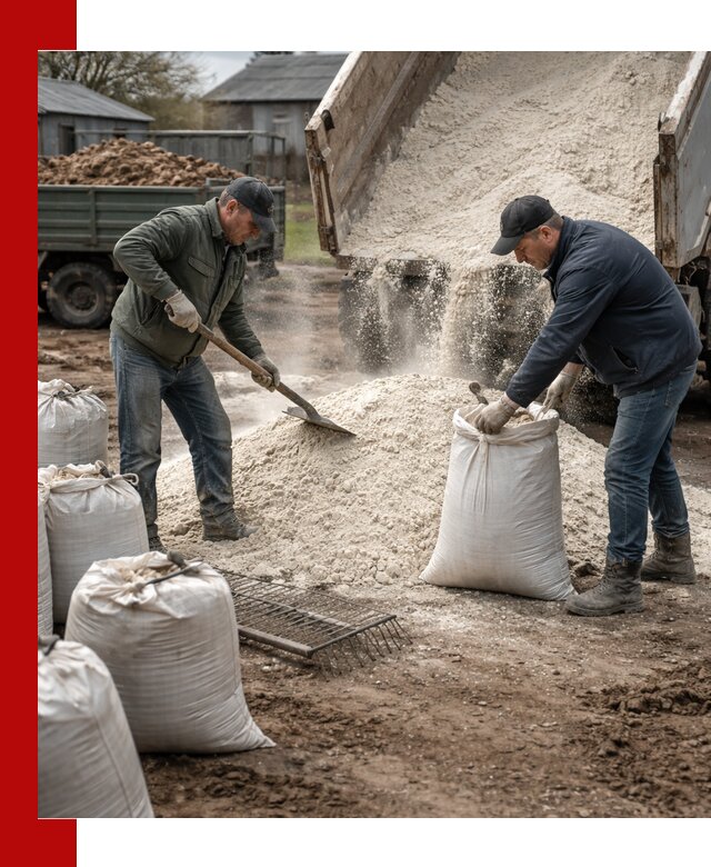 Доставка извести пушонки в Уфе оптом и мелким оптом