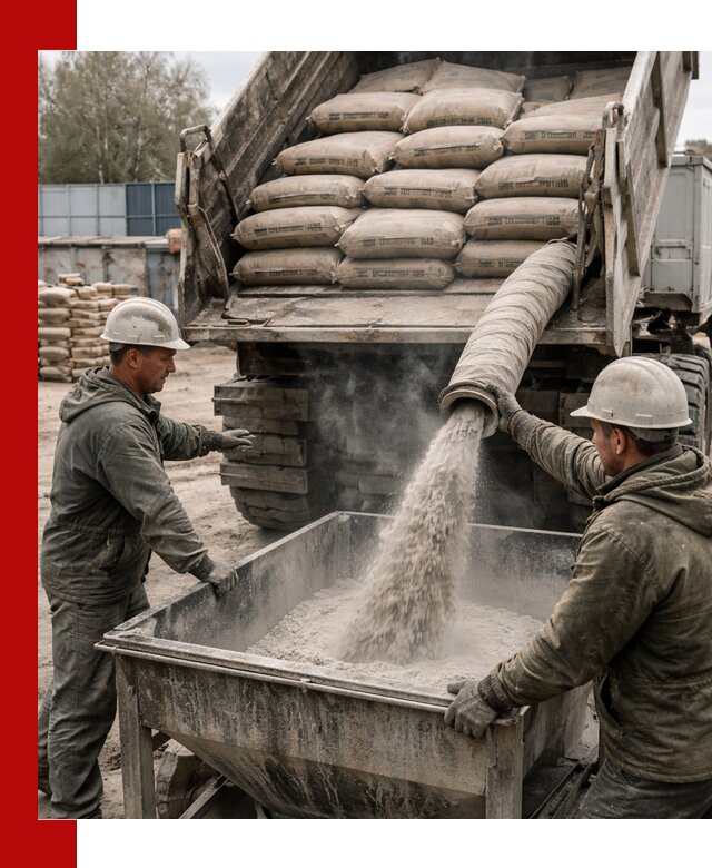 Доставка цемента М400 в Уфе оптом и в розницу