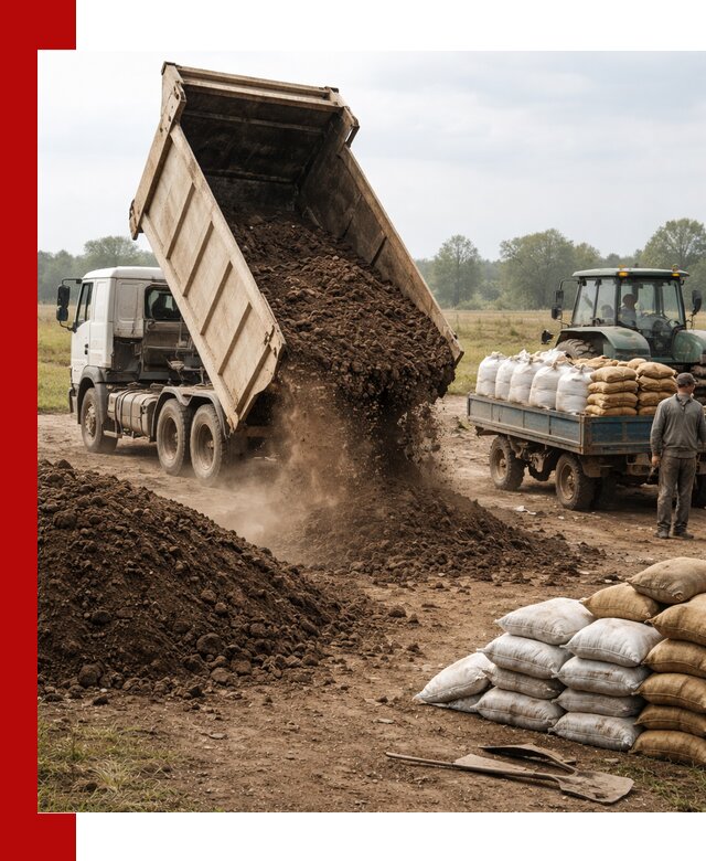 Доставка грунта и удобрений оптом в Уфе для сельхоз и строительства