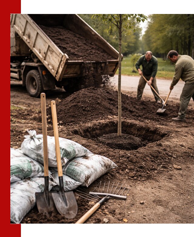 Грунт для посадки деревьев в Уфе — доставка и подготовка почвы