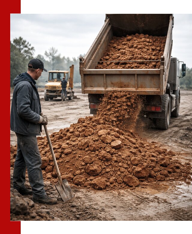 Глина для засыпки в Уфе с доставкой самосвалами