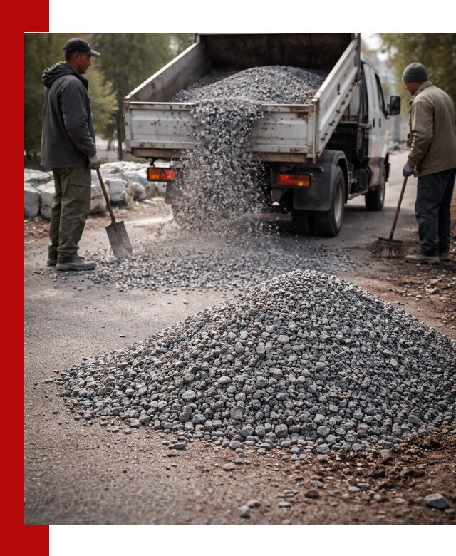 Гранитная крошка для посыпки дорог и тротуаров в Уфе