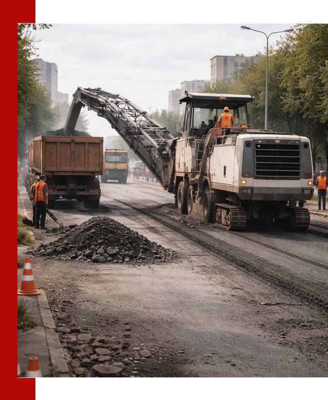 Фрезерованный асфальт в Уфе — удаление и вывоз старого покрытия