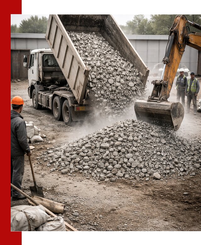 Доставка дробленого бетона в Уфе оптом и в розницу