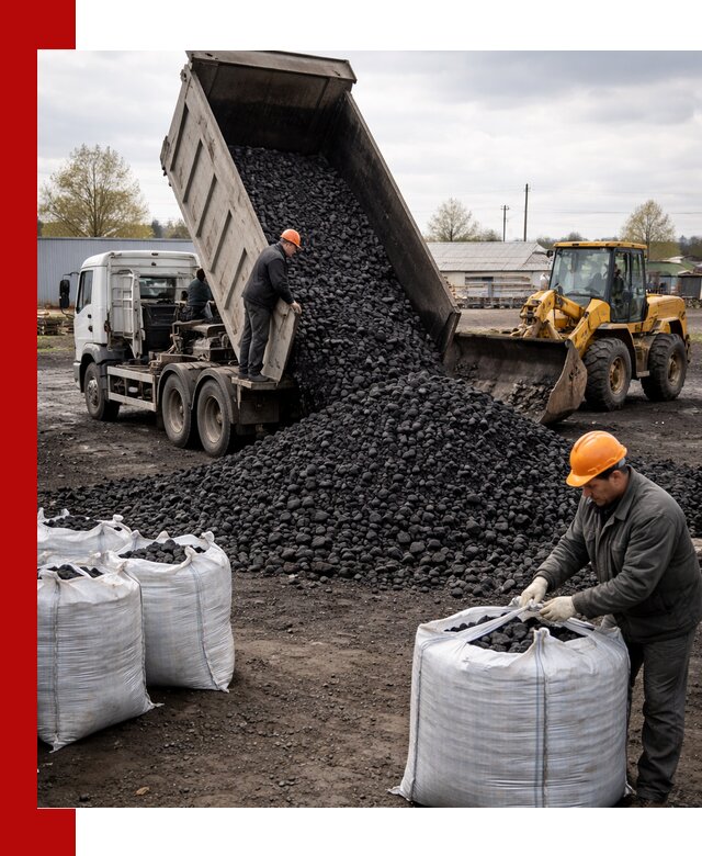 Доставка каменного угля в Уфе оптом и в розницу