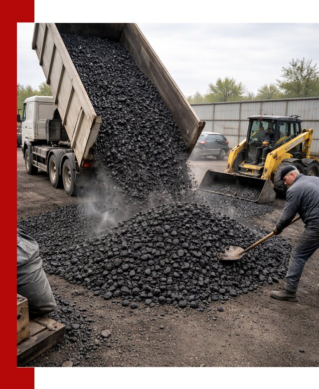 Доставка угля орех в Уфе оптом и в розницу
