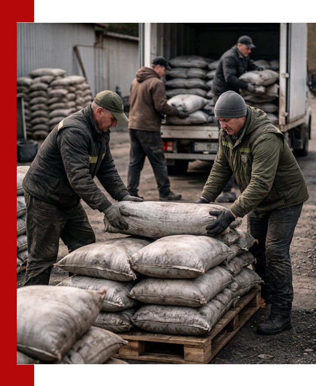 Доставка угля в мешках по выгодным ценам в Уфе