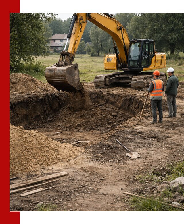 Рытье котлована под фундамент в Уфе (быстро и недорого)